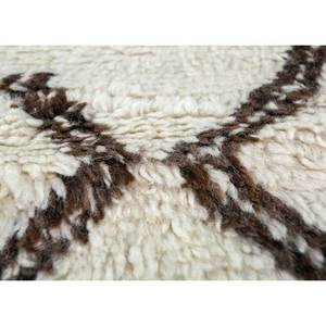 Tapis en laine ivoire Zuri noués à la main, motif géométrique abstrait pour la maison, le salon, le couloir, l'entrée, design rectangulaire puzzle pour adolescents - Product Image 3