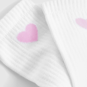 Calcetines atléticos de Invierno para mujer, cómodos, suaves, de felpa de visón, patrón de corazón bordado personalizado, 100% poliéster, algodón, antibacteriano - Product Image 5