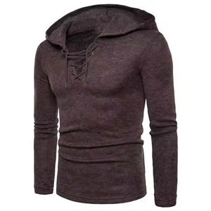 Sudadera con Capucha para Hombre de Alta Calidad, Manga Larga, Color Sólido, Bordado con Pedrería, 100% Algodón, Nueva Moda Otoño Invierno - Product Image 4