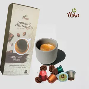 Top sale Vietnam Brand Capsule Coffee compatible Nespresso Signature Blend Medium Hiva's coffee 5,8g Fresh coffee good price