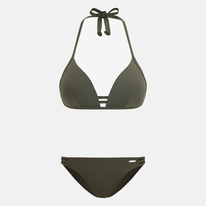 Women's Triangle Fashion Bikini Set Olive Custom Sexy Push-Up Bandeau Front Deep V Neck <b>Belt</b> Eco-Friendly Solid 2-Piece Best - Product Image 6