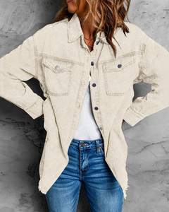 Chaquetas Vaqueras de Manga Larga para Mujer, Estilo Urbano, Diseño Liso, Precios Razonables para la Temporada de Otoño - Product Image 3