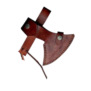 Hacha de fábrica de cubiertos OEM ODM personalizada al por mayor, hacha de caza de Damasco profesional, mango de Color de madera con cubierta protegida - Product Image 3