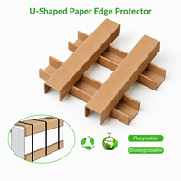 Protection d'angle et de bord en papier kraft brun recyclable en forme de U pour cadres photo, peintures et emballages d'expédition (vente en gros)