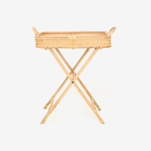 Bandeja de servicio de camarera de mimbre bohemio ecológico de Handwicker con soporte muebles de restaurante de hotel al por mayor de Vietnam - Product Image 2