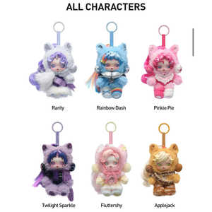 Nouveauté : Figurines en peluche MART SkullPanda X pour la série My Little, sous emballage scellé, dérivés d'animation, pour 7-12 ans - 6 pièces par lot - Product Image 1