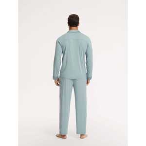 ชุดนอนผ้าซาตินพรีเมียมสำหรับผู้ชาย ชุดลำลองใส่สบายในบ้าน เนื้อผ้าระบายอากาศได้ดี พิมพ์ลาย ผ้าเรยอน ผ้าฝ้าย ผ้าไหม สไตล์เซ็กซี่ พรีเมียม ผลิตจากใยไผ่ - Product Image 3