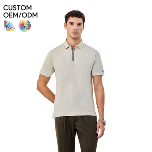 เสื้อถักลำลองผู้ชายแบบเรียบ  รับทำโลโก้ตามสั่ง OEM/ODM |   เสื้อยืดแขนสั้นผ้าฝ้าย 100% คุณภาพสูง ระบายอากาศได้ดี ปรับแต่งได้ - Product Image 1
