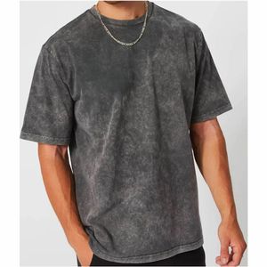 เสื้อยืดสำหรับผู้ชายวินเทจขนาดใหญ่แนวสตรีทแวร์ออกแบบได้ตามต้องการ - Product Image 6