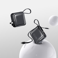 Chargeur portable 2-en-1 ultra-rapide 10000 mAh avec câble Type-C intégré et prise secteur 22,5 W pour iPhone