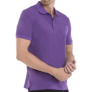 Polos de hombre bordados de algodón con estampado de logotipo personalizado, camiseta Polo sólida informal transpirable de secado rápido elástico para hombre - Product Image 4