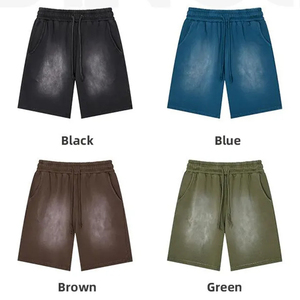 Short délavé à l'acide pour hommes le plus vendu, léger et à séchage rapide, fabriqué sur mesure avec multi-poches respirantes et motif solide - Product Image 4