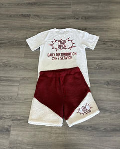 High Quality New Style In Short Fabric 2 Pieces <b>Set</b> Casual Wear Most Attractive Short Solid Color With Private Labeling - Product Image 2