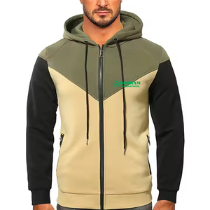 เสื้อมีฮู้ดผ้าฟลีซแบบมีซิปจากผู้ผลิตชั้นนำของปากีสถาน400 GSM OEM การสร้างแบรนด์ ODM และ MOQ สำหรับเสื้อผ้าและแบรนด์ Athleisure - Product Image 1