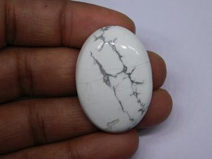 Superbe cabochon de howlite véritable 100% naturel forme ovale pierres de guérison naturelles polies lisses pour la fabrication de bijoux à taux de vrac - Product Image 6