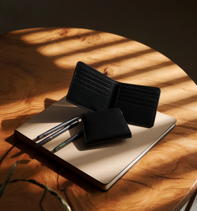 Cartera abierta unisex con múltiples ranuras para tarjetas Diseño delgado de cuero genuino ecológico Estilo de moda de negocios marrón - Product Image 4