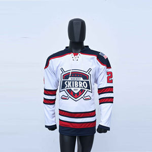 Jersey de hockey sobre hielo con cordones hecho a medida nuevo diseño de calidad estupenda - Product Image 1
