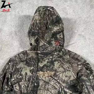 Loose-Fit Retro American Camouflage 3D Embroidery Hoodie Zipper <b>Cardigan</b> Customizable OEM Printing Label Design <b>Men's</b> Autumn - Product Image 5