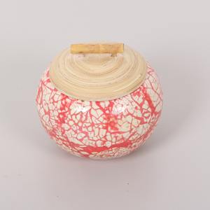 Eco crafts boîtes en bambou naturel tourné bocaux bleus avec couvercle ajusté boîte & pot avec logo personnalisable - Product Image 5