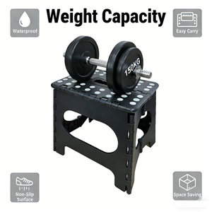 كرسي بلاستيكي قابل للطي بسعة 300 رطل للمطبخ والحمام والاستخدام المنزلي، خفيف الوزن وصغير الحجم وقابل للطي - Product Image 3