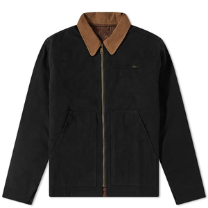 เสื้อแจ็กเก็ตผ้าฝ้ายทอลายทแยงสำหรับผู้ชายปก100% ซิปมีกระเป๋าสองด้านงานตามสั่งแฟชั่นงานตามสั่ง - Product Image 2