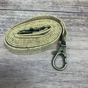 Poignée de sac à main en liège naturel 120 cm x 10 mm avec crochet en laiton antique - Product Image 2