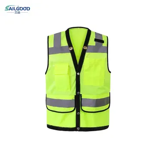 SAILGOOD OEM Chaleco reflectante Chaqueta DE SEGURIDAD Almacén de trabajadores al aire libre Ropa DE SEGURIDAD DE CONSTRUCCIÓN