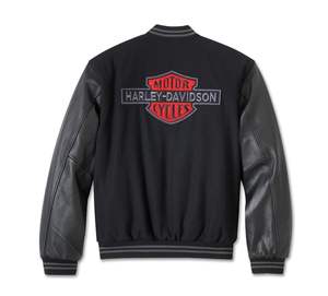 Blouson en cuir Harley Davidson V-Twin Varsity pour homme - Product Image 2