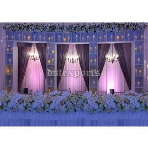 Decoración Profesional Impresionante para Pared de Fondo de Escenario de Boda con Velas de Fibra para Recepción de Matrimonio, Decoración para Eventos en Australia - Product Image 1