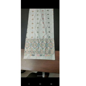 Tissu satiné de travail Daman lourd le plus demandé Matériau antistatique tricoté brodé de qualité supérieure pour Textile de maison de mariage de créateur - Product Image 1