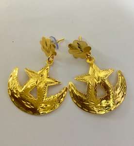 Micro Pendientes chapados en oro de 18 quilates hechos a mano, Perla de circón, plata, latón, hebra de joyería para mujeres africanas, ropa de fiesta, boda Vintage - Product Image 6