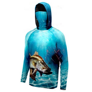 Venta al por mayor de sublimación personalizada de manga larga de secado rápido de pesca Jersey transpirable e impermeable para hombres y mujeres - Product Image 2