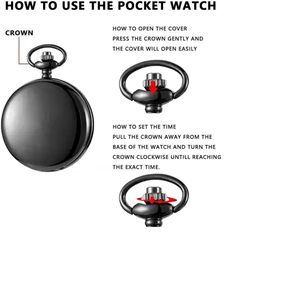 Montre de poche nautique avec chaîne pour hommes Montre de poche en alliage de style rétro antique Montre de poche en acier inoxydable par Calvin Handicraft - Product Image 4