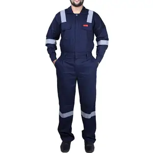 Hot Sale One Piece Coverall Safety Uniform For Work Wear OEM Service Lightweight Solid Color Men Working Suits