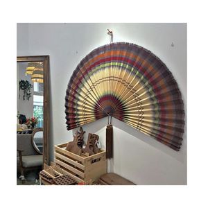 Holesale-abanico de mano de bambú inoxidable, ventilador de mano de bambú resistente al mejor precio - Product Image 6