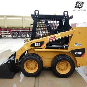 Chargeuse sur pneus Caterpillar 216B3 d'occasion, 2 tonnes, godet de 0,63 m³, marque japonaise d'origine, mini-chargeuse de construction, faible nombre d'heures, certifiée CE - Product Image 3