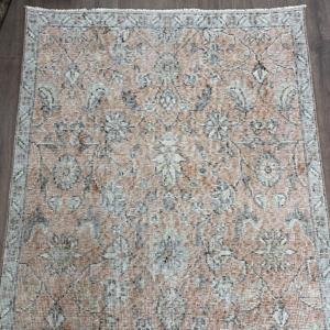 Alfombra Turca Vintage, Alfombra Decorativa de 3x5.5 pies (91x168 cm), Alfombra de Lana Marrón Abstracta - Product Image 4