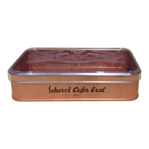 Caja de bronce mate Kontensan de diseño personalizado impresa de 103x166x36 mm con tapa de cristal, Turquía - Product Image 5