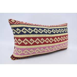 Oreiller en laine de luxe rouge 12x24 pouces oreiller d'accent géométrique ethnique tissé motif carré moelleux Vintage pour literie décor de noël - Product Image 3