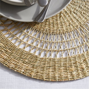 Mantel Individual trenzado para mesa de comedor, Natural - Product Image 2