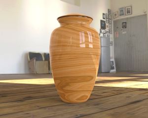 Pine <b>Wood</b> Texture Aluminum Cremation <b>Urn</b> <b>for</b> Human <b>Ashes</b> Funeral Supplies Indian Manufacturer L MAX B EXPORTS - Product Image 2