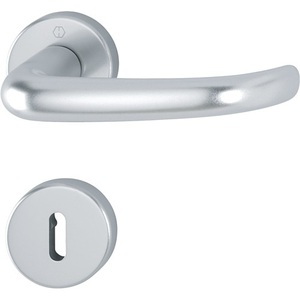 Manijas de Puerta y Ventana San Francisco 1301/42KV/42KVS Rosettengarnitur de Aluminio F1 en Forma de U, Enlaces DIN, Enlaces D/D HOPPE/Derecha/Izquierda - Product Image 1