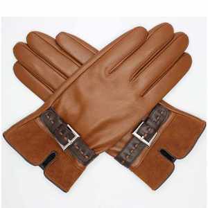 Heavy Duty Leather <b>Touch</b> <b>Screen</b> <b>Gloves</b> Comfortable Adjustable Eco-Friendly High Quality Outdoor Travel Casual Fashion Pakistan - Product Image 6