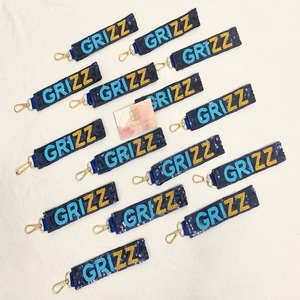 Llaveros personalizados con cuentas de moda indio embellecido a mano encantador bolso con cuentas llaveros - Product Image 1