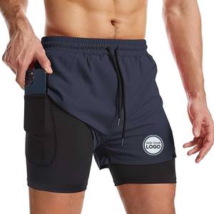 Short de course pour homme avec poches zippées 7 pouces/5 pouces Short de sport léger à séchage rapide pour entraînement de gymnastique - Product Image 1