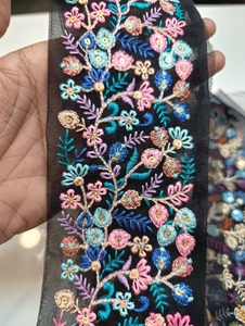 Adorno de encaje bordado de estilo Vintage de alta calidad para confección y vestidos de boda elegantes bolsos bordados de gama alta disfraces - Product Image 6