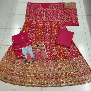 Traje Anarkali para Mujer Dhwaja Export en Rayón Georgette con Bordado, Secado Rápido, Estilo Moderno, Salwar Kameez Informal para Todas las Temporadas - Product Image 5