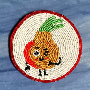 ที่รองแก้วลูกปัดผักชุดการ์ตูนสุดสร้างสรรค์ที่รองแก้วชาทำด้วยมือ - Product Image 4