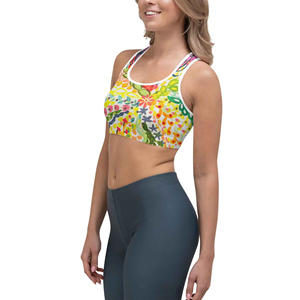 Sujetador deportivo Mujer Crop Top Fitness Ropa deportiva Sujetadores Sujetador deportivo floral de verano Ajuste perfecto en un estilo. - Product Image 4