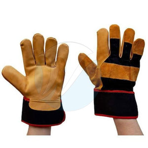 ถุงมือนิรภัยแบบเต็มนิ้วถุงมือนิรภัยทำจากวัสดุหนัง - Product Image 1